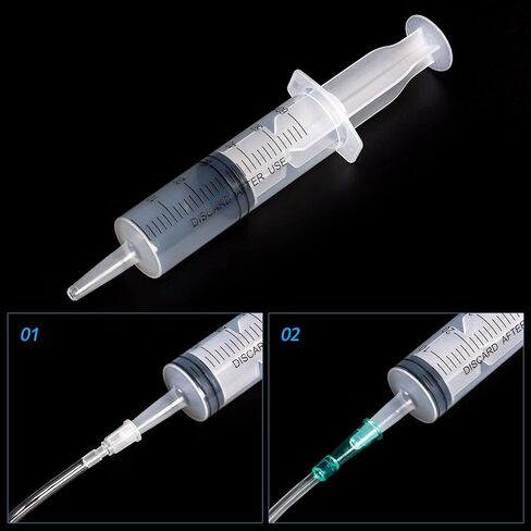 SHAOTONG 60ml Syringe with 40 Inch Tube and Tip Adapter, for Feeding Pets, Liquid Refilling, Drawing Oil Fluid in Kuwait
