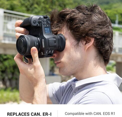 JJC ER-1 Extended Eyecup Eyepeice Viewfinder for Canon EOS R1 Camera, Soft Silicone Eye Cup Replaces Canon ER-i, Provides Comfortable Viewfinding in Kuwait