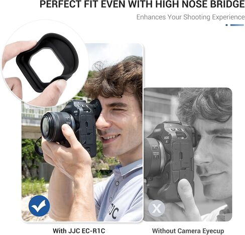 JJC ER-1 Extended Eyecup Eyepeice Viewfinder for Canon EOS R1 Camera, Soft Silicone Eye Cup Replaces Canon ER-i, Provides Comfortable Viewfinding in Kuwait
