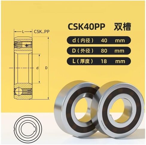 1pc طريقة واحدة تحمل براثن مع Keyway CSK8pp/10/12/15/17/20/25/35/35/40/CSK40/22pp محامل القابض العجلة الحرة (CSK30pp) in Kuwait