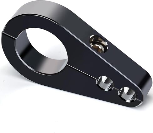 MoKitDora 1.5" Handlebar or Frame Mount Dual Hole Throttle Clutch Cable Brake Line Clamp Universal for Harley and Other Motorcycles, Black in Saudi Arabia