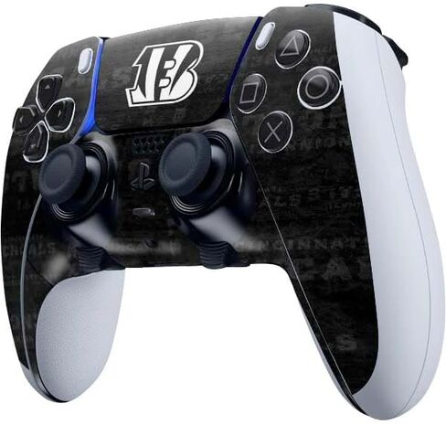 Skinit Decal Gaming Skin Compatible with PS5 DualSense Edge Pro Controller - Officially Licensed NFL Cincinnati Bengals Black & White Design in Kuwait
