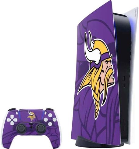 Skinit Skinit Gaming Gaming Skin متوافق مع حزمة PS5 - NFL Minnesota Vikings مرخصة رسميًا in Kuwait