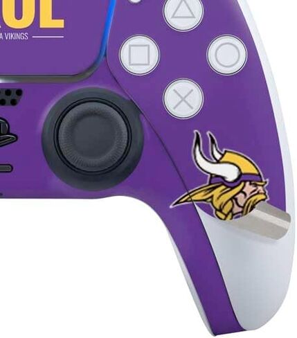 Skinit Skinit Gaming Gaming Skin متوافق مع حزمة PS5 - NFL Minnesota Vikings مرخصة رسميًا in Kuwait