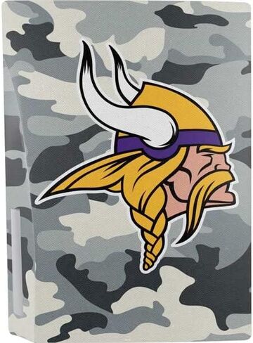 Skinit Skinit Gaming Gaming Skin متوافق مع حزمة PS5 - NFL Minnesota Vikings مرخصة رسميًا in Kuwait