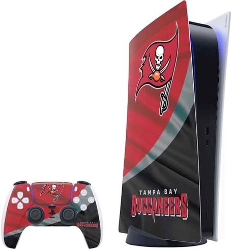 Skinit Decal Gaming Skin Compatible with PS5 Bundle - Officially Licensed NFL Tampa Bay Buccaneers Design in Kuwait