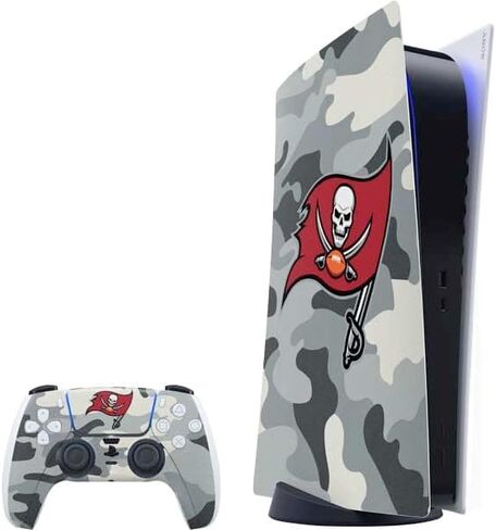 Skinit Decal Gaming Skin Compatible with PS5 Bundle - Officially Licensed NFL Tampa Bay Buccaneers Design in Kuwait