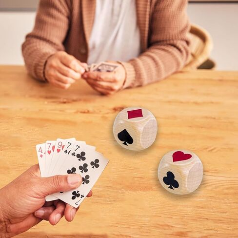 Trump Marker Dice, Euchre Cube 1.57'' Wooden, Trump Suit Dice, Trump Indicator for Euchre, Bridge, Poker, Great Gift for Entertainment,2PCS in Saudi Arabia