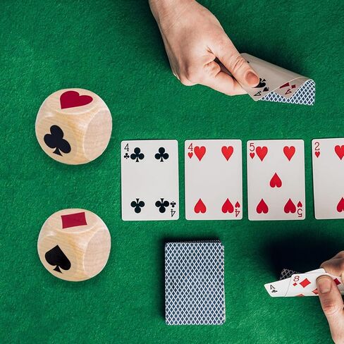 Trump Marker Dice, Euchre Cube 1.57'' Wooden, Trump Suit Dice, Trump Indicator for Euchre, Bridge, Poker, Great Gift for Entertainment,2PCS in Saudi Arabia