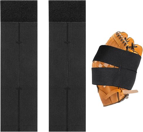 2 PCS Baseball Glove Wrap و Softball و Baseball Glove Sitl Loasting Glove Glove Wrap Band Band Band Band Band Band Band Band Band Sporting Ettra The Pocket Faction ، وتناسب جميع القفازات (أسود) in Saudi Arabia