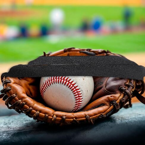 2 PCS Baseball Glove Wrap و Softball و Baseball Glove Sitl Loasting Glove Glove Wrap Band Band Band Band Band Band Band Band Band Sporting Ettra The Pocket Faction ، وتناسب جميع القفازات (أسود) in Saudi Arabia