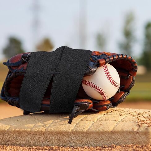 2 PCS Baseball Glove Wrap و Softball و Baseball Glove Sitl Loasting Glove Glove Wrap Band Band Band Band Band Band Band Band Band Sporting Ettra The Pocket Faction ، وتناسب جميع القفازات (أسود) in Saudi Arabia