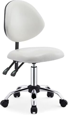 Ergonomic Saddle Stool for Dental Hygienist, Rolling Chair with Backrest & Wheels, Adjustable Tilt Design, Comfortable Professional Stool (Blue Color) in Saudi Arabia