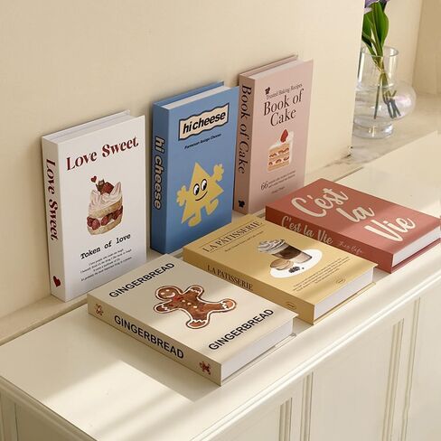 6PCS Coffee Table Fake Books for Decoration,Decorative Book for Home Office Decor White Decorative Objects for Bookcase (Blue White) in Saudi Arabia