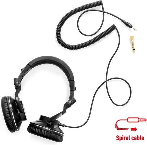 Hercules HDP DJ60 Closed-Back DJ Headphones Bundle with Case, Stand, and Austin Bazaar Polishing Cloth in Saudi Arabia
