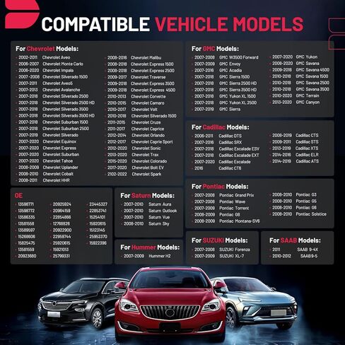 BDFHYK المبرمجة TPMS Sensor 2004 متوافق مع Cadillac Escalade ، متوافق مع Chevry Silverado Stuburda Tahoe GMC Sierra Yukon 315MHz مراقبة ضغط الإطارات يستجيب 15136883 25773946 in Kuwait