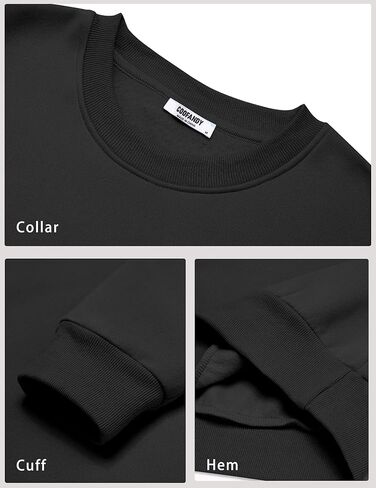 COOFANDY Men's Crewneck Sweatshirts Long Sleeves Fleece Sweatshirts Thermal Casual Pullover Shirt in Saudi Arabia