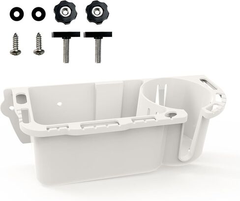 Boat Caddy Organizer, Multifunctional Boat Storage Organizer with Drainage, Drill or T-Bolt 2 Ways Installation for Marine, Kayak, Jon Boat, Bass Boat, Fishing Tool Holder in Saudi Arabia