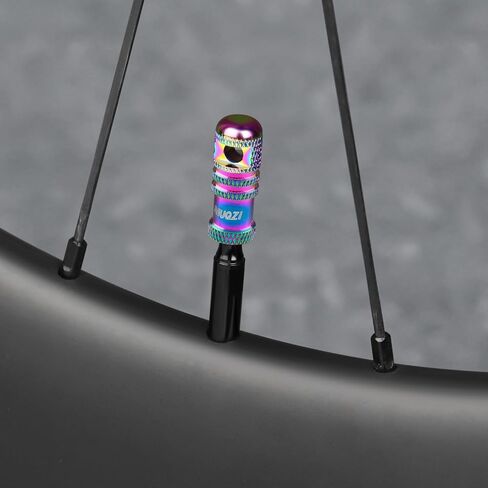 Mountain Bike Tire Presta Valve Stem Caps with Valve Core Removing Function Tool, Red in Saudi Arabia