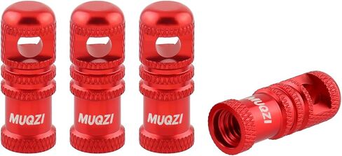 Mountain Bike Tire Presta Valve Stem Caps with Valve Core Removing Function Tool, Red in Saudi Arabia