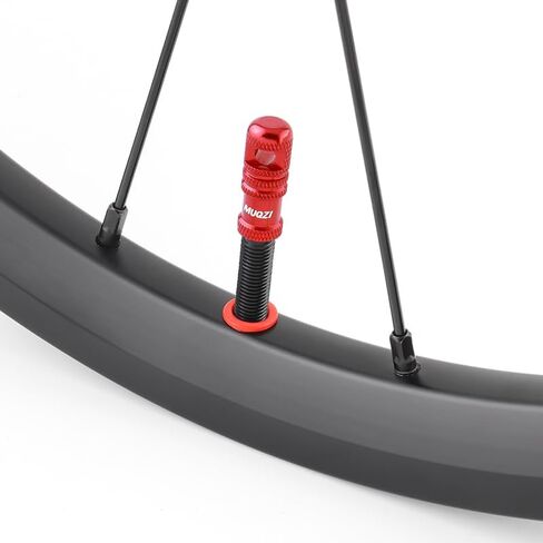 Mountain Bike Tire Presta Valve Stem Caps with Valve Core Removing Function Tool, Red in Saudi Arabia