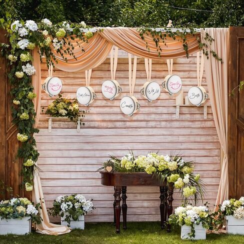 24 Set 4 Inch Tambourine for Adults Tambourines Bulk Wooden Hand Held Drum with Metal Jingles, Gift Tags, Beige Ribbon Percussion Gift Musical Instrument for Church Wedding Party Favor in Kuwait