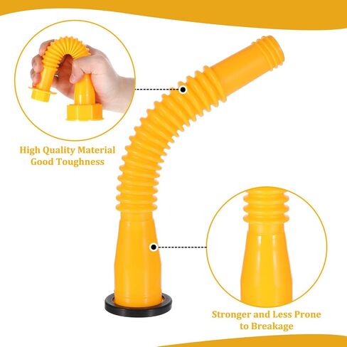 Gas Can Spout Replacement Kit, (8 Kit-Yellow) Gas Can Nozzle Set - Includes Cans Cap, Spout Sealing Cap,Vent Caps, Flexible Pour Nozzle for 1/2/5/10 Gallon Cans in Saudi Arabia