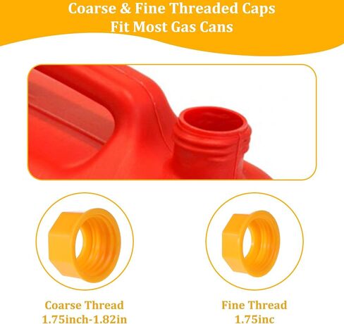 Gas Can Spout Replacement Kit, (8 Kit-Yellow) Gas Can Nozzle Set - Includes Cans Cap, Spout Sealing Cap,Vent Caps, Flexible Pour Nozzle for 1/2/5/10 Gallon Cans in Saudi Arabia