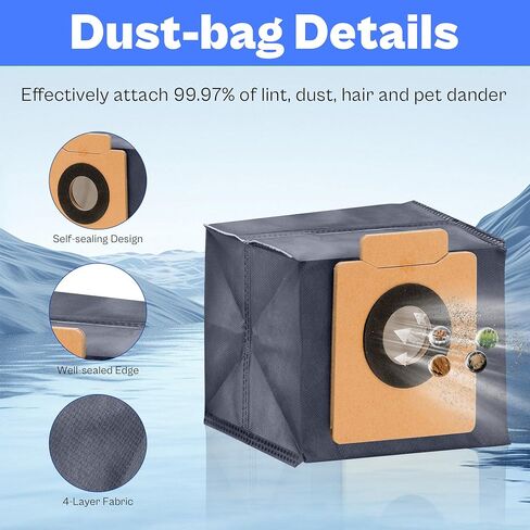 X10 Pro Omni Accessories fit for Eufy X10 Pro Omni Robot Vacuum, include 6 Dust-Bags, 4 Side Brushes, 4 Mop Pads, 2 Main Roller Brushes, 4 Filters, 1 Cleaning Brush LUXRILIX in Saudi Arabia