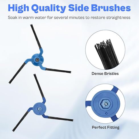 X10 Pro Omni Accessories fit for Eufy X10 Pro Omni Robot Vacuum, include 6 Dust-Bags, 4 Side Brushes, 4 Mop Pads, 2 Main Roller Brushes, 4 Filters, 1 Cleaning Brush LUXRILIX in Saudi Arabia