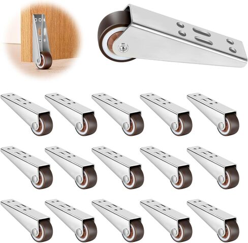 1-Inch Rubber Casters 4-Piece Set, Mini Long Frame Rigid Casters, Small Wheels for Furniture, Drawers, Doors, Bookcases, DIY (Load: 45 LBS/Piece), Mounted Vertically or Horizontally (4pc) in Saudi Arabia
