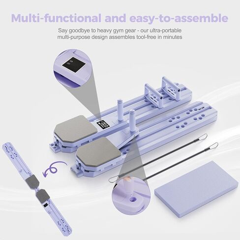 لوحة Pilates التي تمت ترقيتها-معدات 8-in-1 للياقة البدنية و Pilates مجموعة مع معدات AB للتمرين ، ولوحة الدفع متعددة الوظائف ، ونطاقات المقاومة ، ولوحة التوازن ومؤقتها للتمرين الكامل للجسم in Kuwait