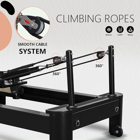 Pilates Reformer Machine, Aluminum Foldable Pilates Machine,Pilates Fitness Equipment for Home and Studio in Kuwait