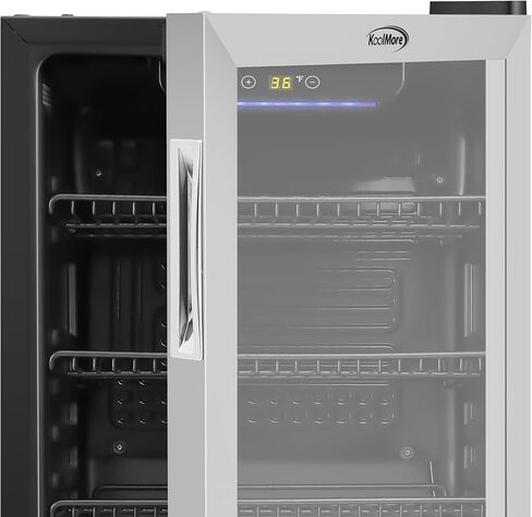 KoolMore 18 in. 3.2 Cu. Ft. Beverage Refrigerator Merchandiser with Stainless Steel Trim and Touch Panel For Soda, Beer or Wine Perfect for Use in a Commercial or Home Setting, ETL Listed (KM-BR32SS) in Saudi Arabia