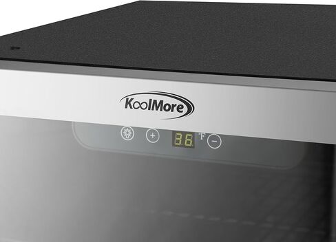 KoolMore 18 in. 3.2 Cu. Ft. Beverage Refrigerator Merchandiser with Stainless Steel Trim and Touch Panel For Soda, Beer or Wine Perfect for Use in a Commercial or Home Setting, ETL Listed (KM-BR32SS) in Saudi Arabia