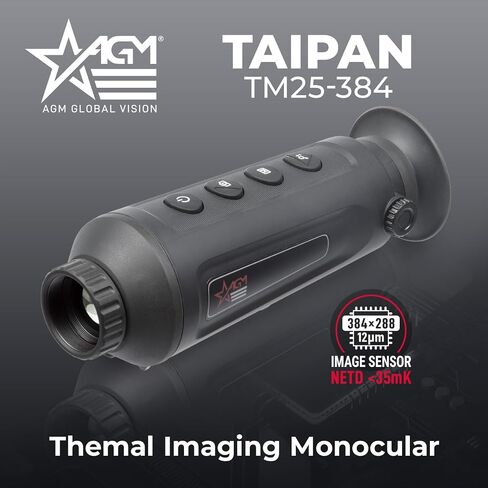 AGM Global Vision Taipan Thermal Imaging Monocular for Hunting 12μm Sensor, Hot Spot Tracking, 8× Digital Zoom, Video Recording, WiFi, IP67 Waterproof in Saudi Arabia