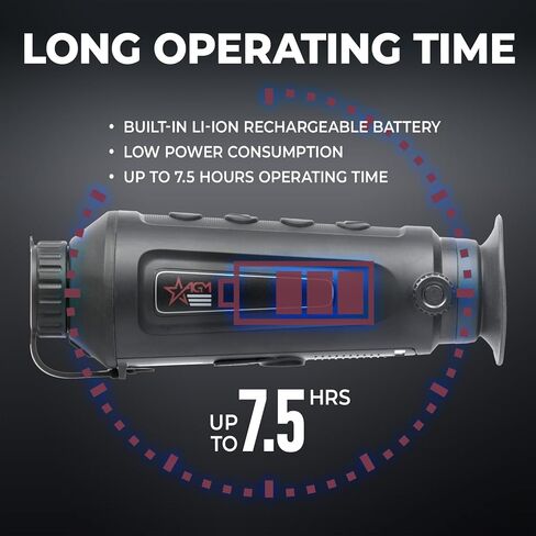 AGM Global Vision Taipan Thermal Imaging Monocular for Hunting 12μm Sensor, Hot Spot Tracking, 8× Digital Zoom, Video Recording, WiFi, IP67 Waterproof in Saudi Arabia