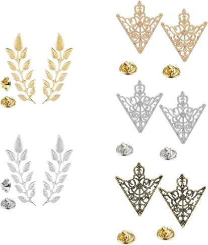 Wcrazye Retro Hollow Pattern and Angle Triangle Terclar دبابيس للرجال للنساء الموضة البسيطة الذهبية الفضية الفضية بروش مقطع دبوس الدبوس in Kuwait