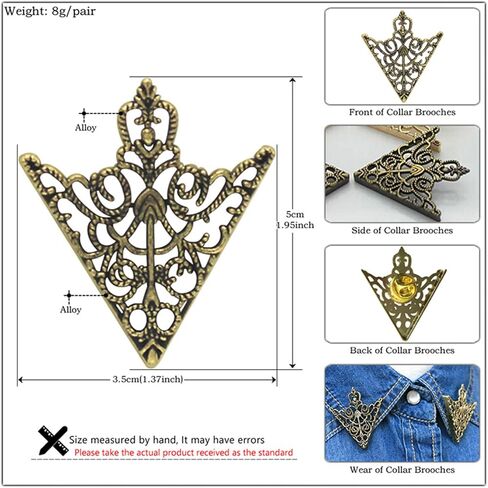 Wcrazye Retro Hollow Pattern and Angle Triangle Terclar دبابيس للرجال للنساء الموضة البسيطة الذهبية الفضية الفضية بروش مقطع دبوس الدبوس in Kuwait