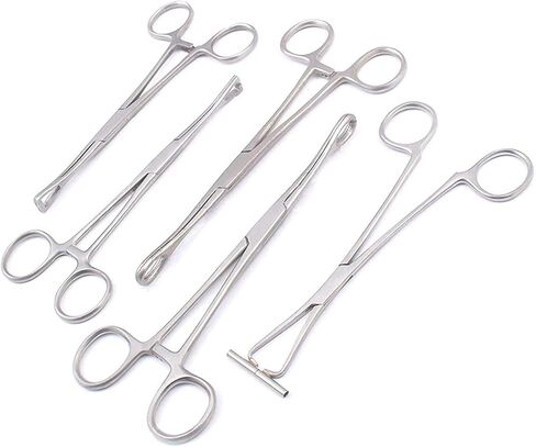 5 Pieces Body Piercing Instruments Set Tools Penington Forceps by G.S Online Store BP-004 in Saudi Arabia