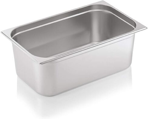 WAS 7011 200 Series 70 Chrome Nickel Steel Gastronorm Container with Stacking Rim, 28L, 1/1 GN, 325 mm x 530 mm x 200 mm in Saudi Arabia