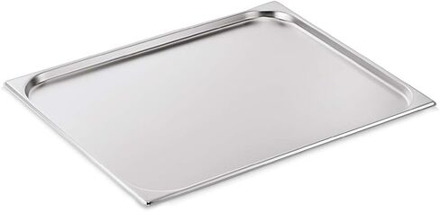 WAS 7021 100 Series 70 Chrome Nickel Steel Gastronorm Container with Stacking Rim, 18.50 L, 2/1 GN, 650 mm x 530 mm x 100 mm in Saudi Arabia