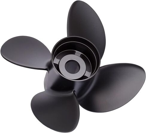 SOLAS 9513-145-17 Rubex 4 Aluminum 4-Blade Propeller - RH, 14.5" Diameter x 17" Pitch, Black in Saudi Arabia