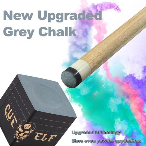 Cube Pool Cue Chalk Technology Billiard Pool Stick Chalk for Professional Low Deflection, Durable, Reduces Miscues-1pc in Saudi Arabia