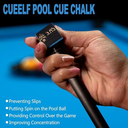 Cube Pool Cue Chalk Technology Billiard Pool Stick Chalk for Professional Low Deflection, Durable, Reduces Miscues-1pc in Saudi Arabia