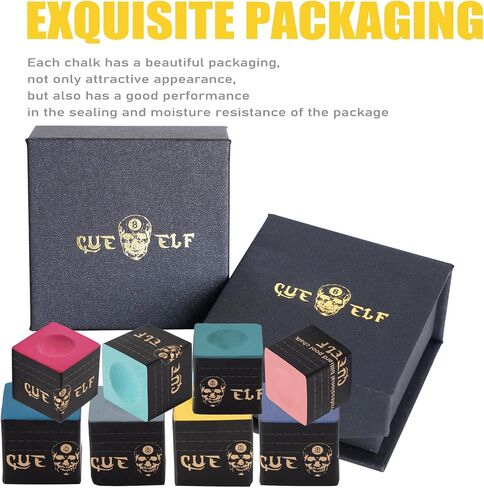 Cube Pool Cue Chalk Technology Billiard Pool Stick Chalk for Professional Low Deflection, Durable, Reduces Miscues-1pc in Saudi Arabia