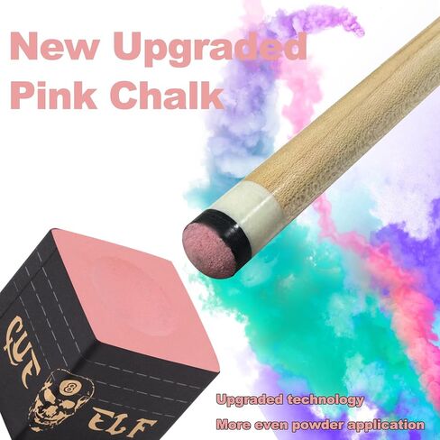 Cube Pool Cue Chalk Technology Billiard Pool Stick Chalk for Professional Low Deflection, Durable, Reduces Miscues-1pc in Saudi Arabia