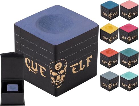 Cube Pool Cue Chalk Technology Billiard Pool Stick Chalk for Professional Low Deflection, Durable, Reduces Miscues-1pc in Saudi Arabia