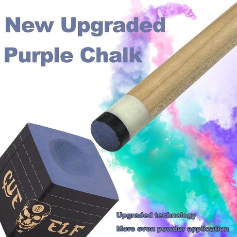 Cube Pool Cue Chalk Technology Billiard Pool Stick Chalk for Professional Low Deflection, Durable, Reduces Miscues-1pc in Saudi Arabia