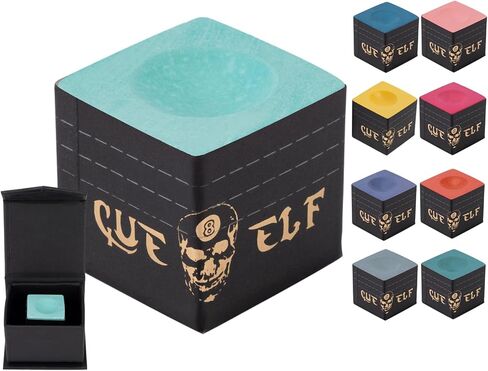 Cube Pool Cue Chalk Technology Billiard Pool Stick Chalk for Professional Low Deflection, Durable, Reduces Miscues-1pc in Saudi Arabia